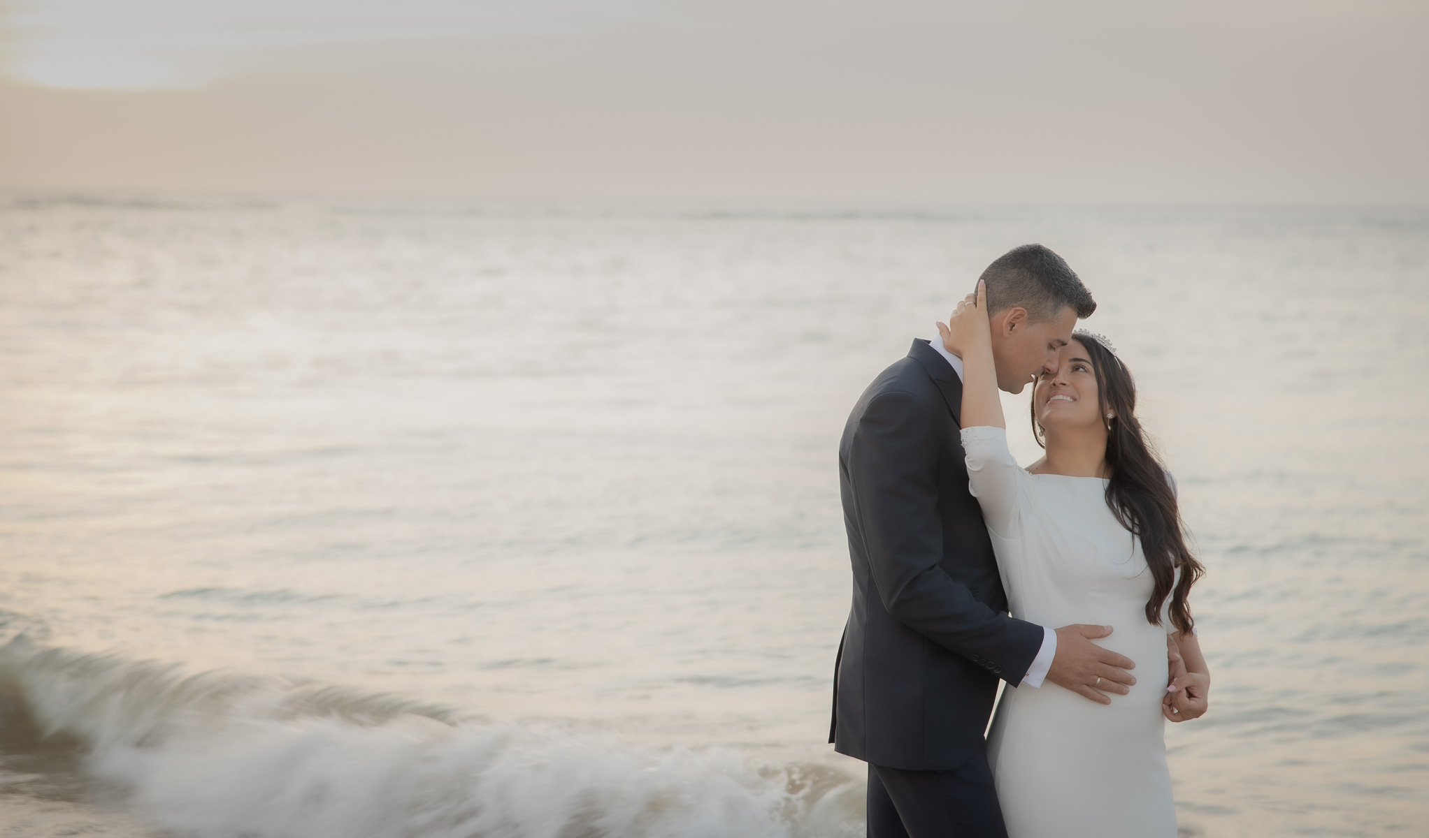 Post Boda de Andrea y José Manuel en Playa Punta Candor, Rota, Cádiz. Foto Alba 18/10/2022