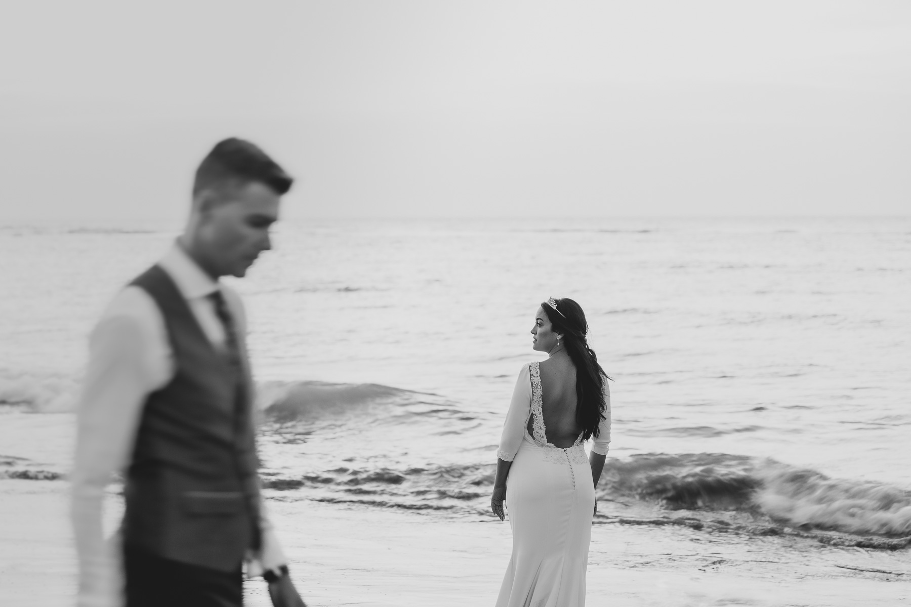 Post Boda de Andrea y José Manuel en Playa Punta Candor, Rota, Cádiz. Foto Alba 18/10/2022
