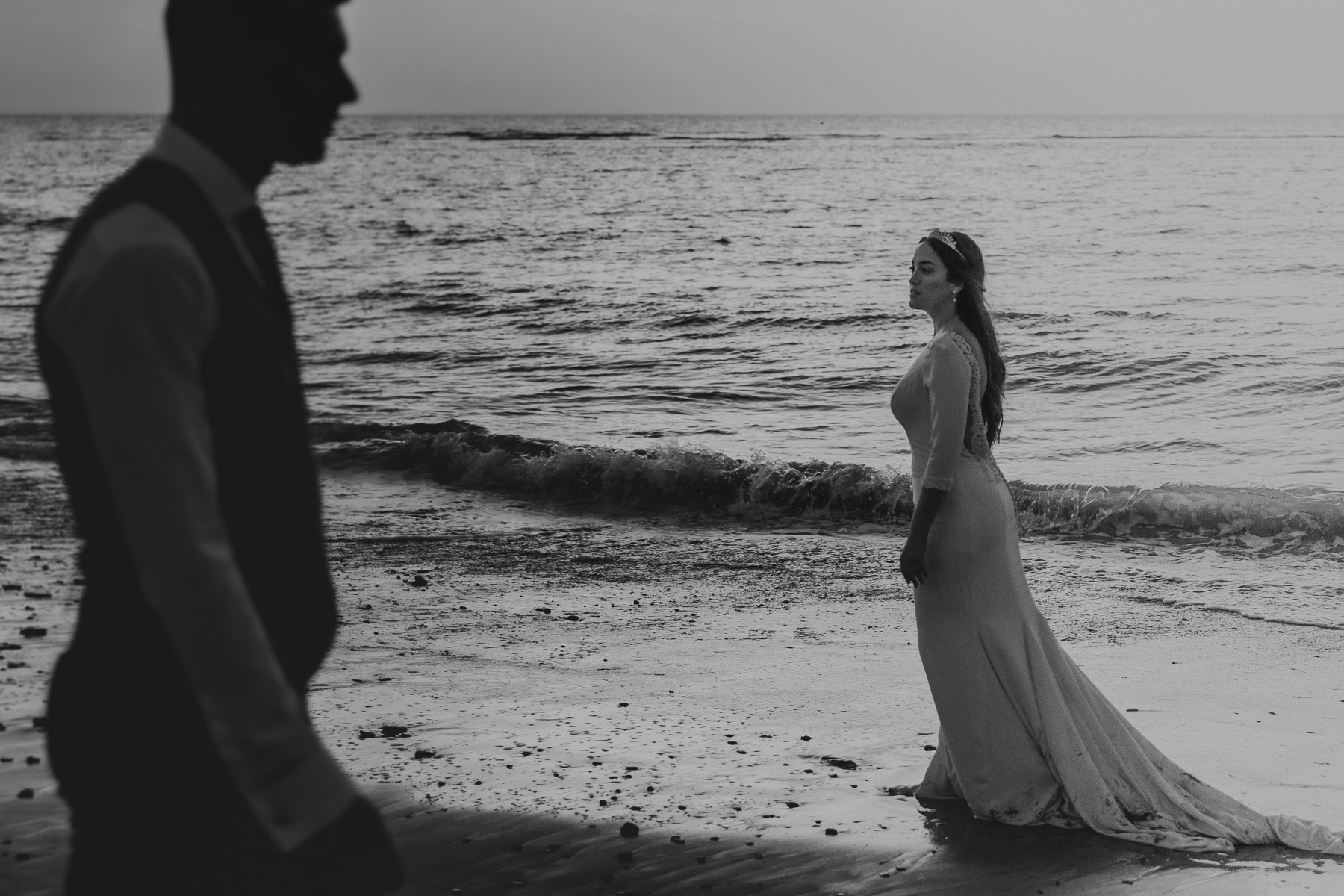 Post Boda de Andrea y José Manuel en Playa Punta Candor, Rota, Cádiz. Foto Alba 18/10/2022