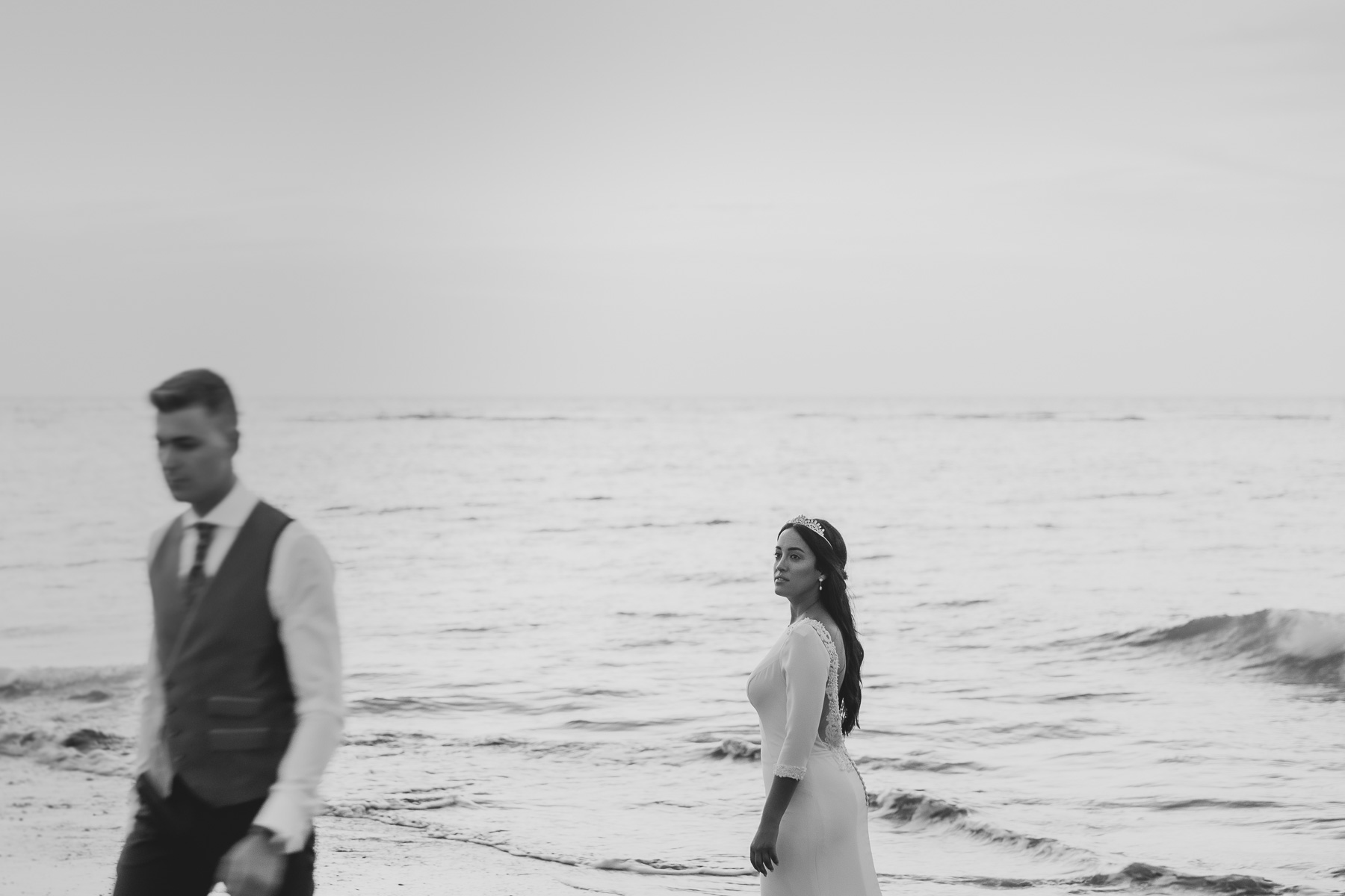 Post Boda de Andrea y José Manuel en Playa Punta Candor, Rota, Cádiz. Foto Alba 18/10/2022