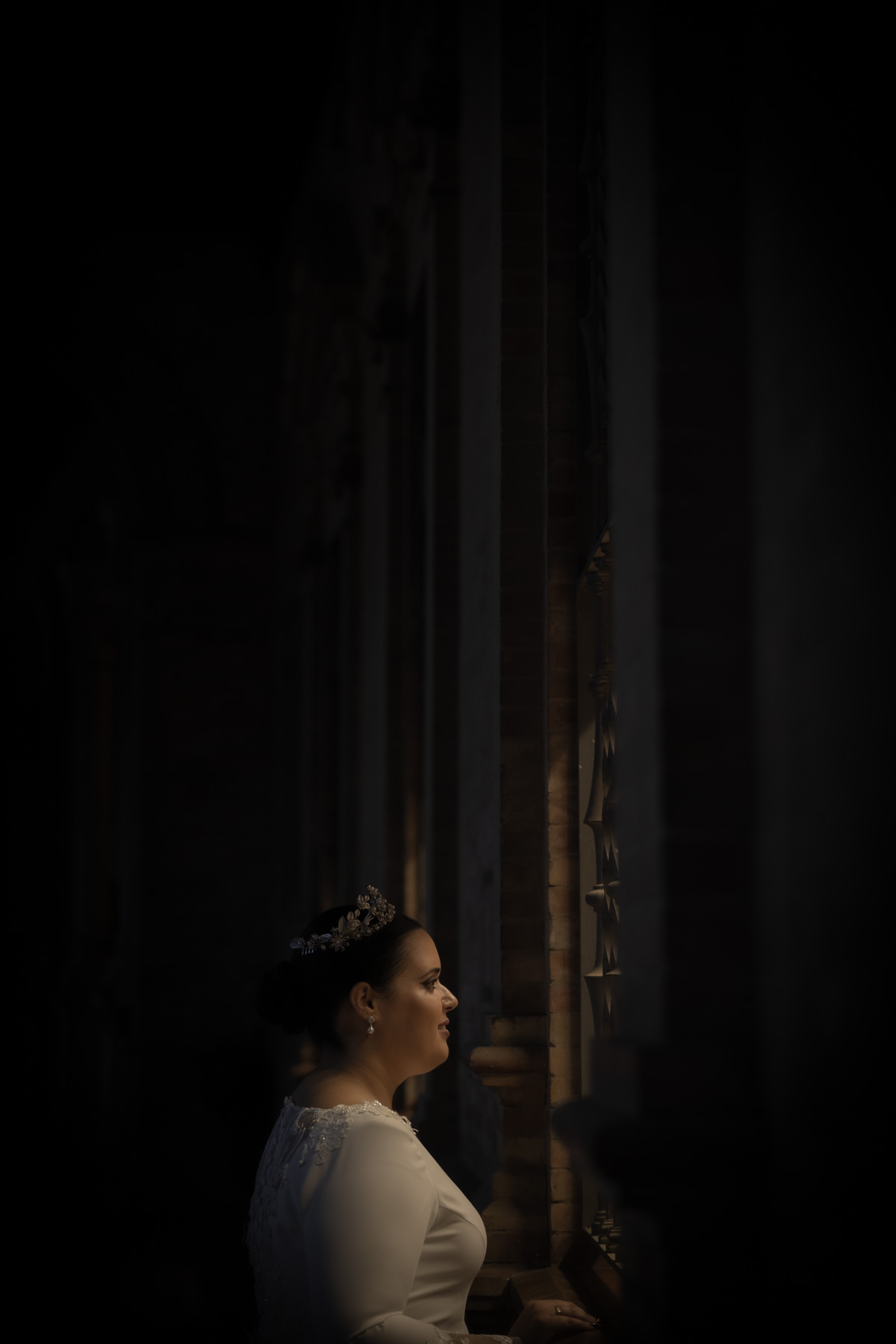 Post Boda de Marina y José en la Plaza de España de Sevilla. © Foto Aba 2022