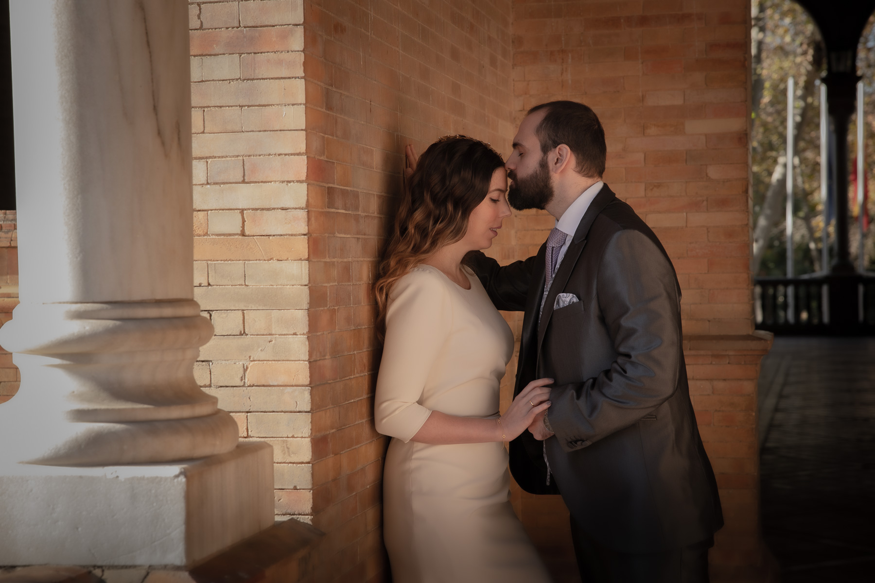 La Postboda de Cecilia y David en la Plaza de España de Sevilla. © 2022 Foto Alba