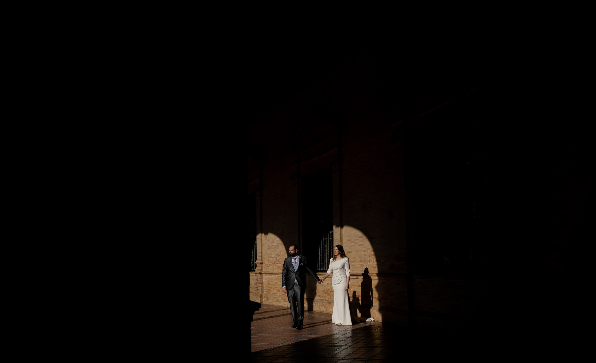 La Postboda de Cecilia y David en la Plaza de España de Sevilla. © 2022 Foto Alba