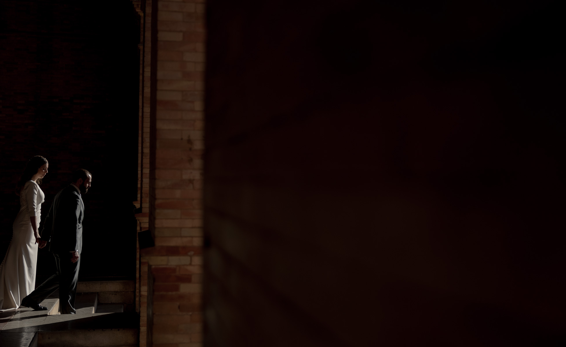 La Postboda de Cecilia y David en la Plaza de España de Sevilla. © 2022 Foto Alba