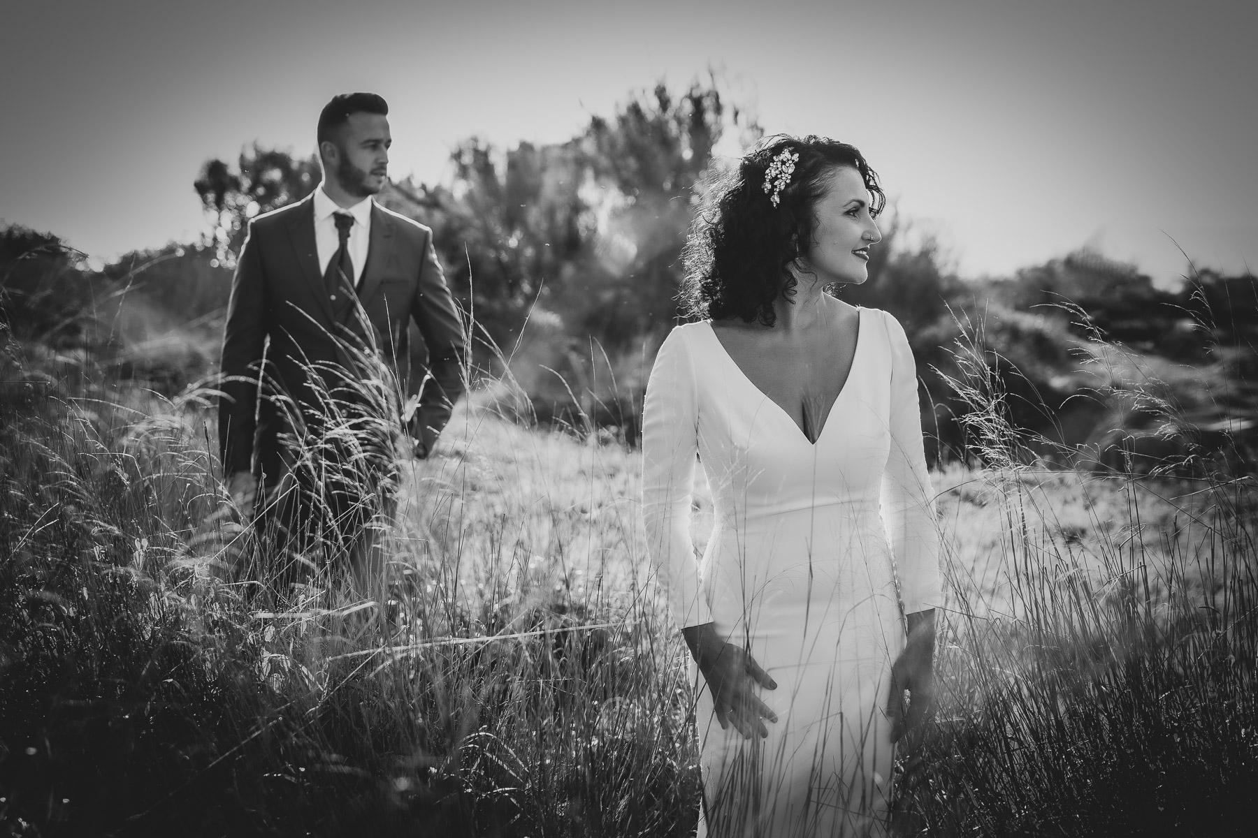 Sesión Post Boda en la Playa de la Muralla. Mª Paz y Borja. © 2023 Foto Alba