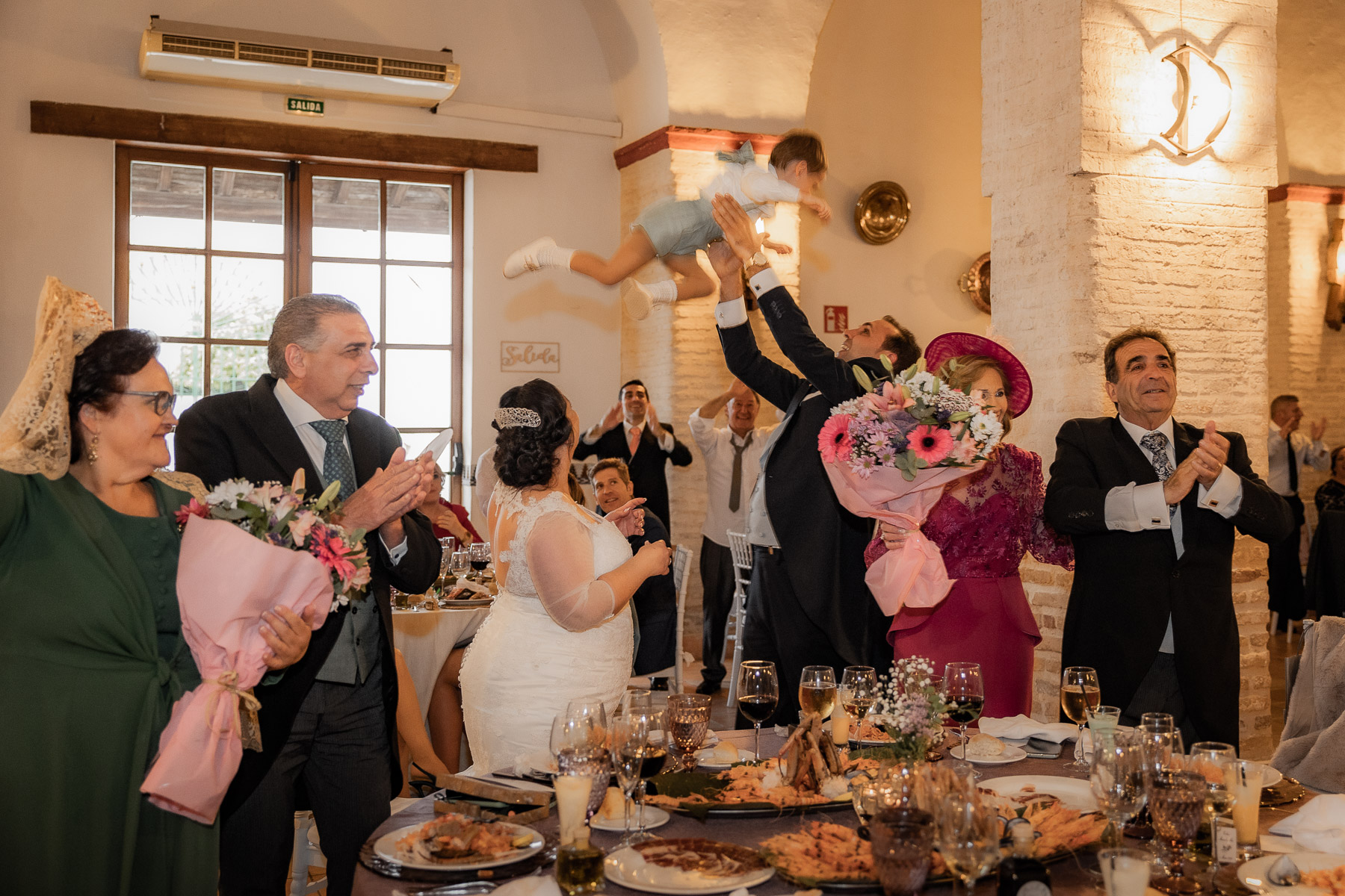 Detalles del banquete de boda en Sevilla