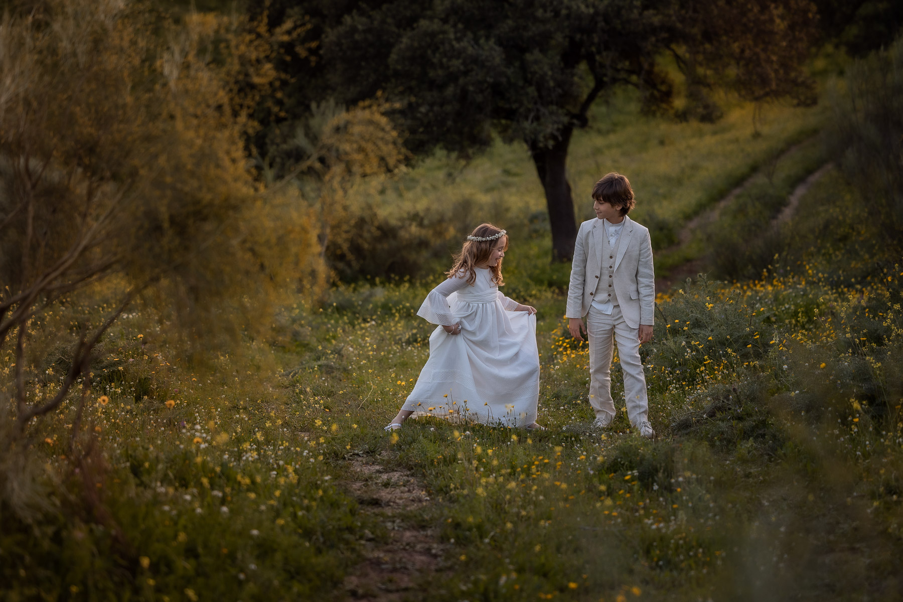 Sesión de fotos de comunión en el Bosque, Cádiz