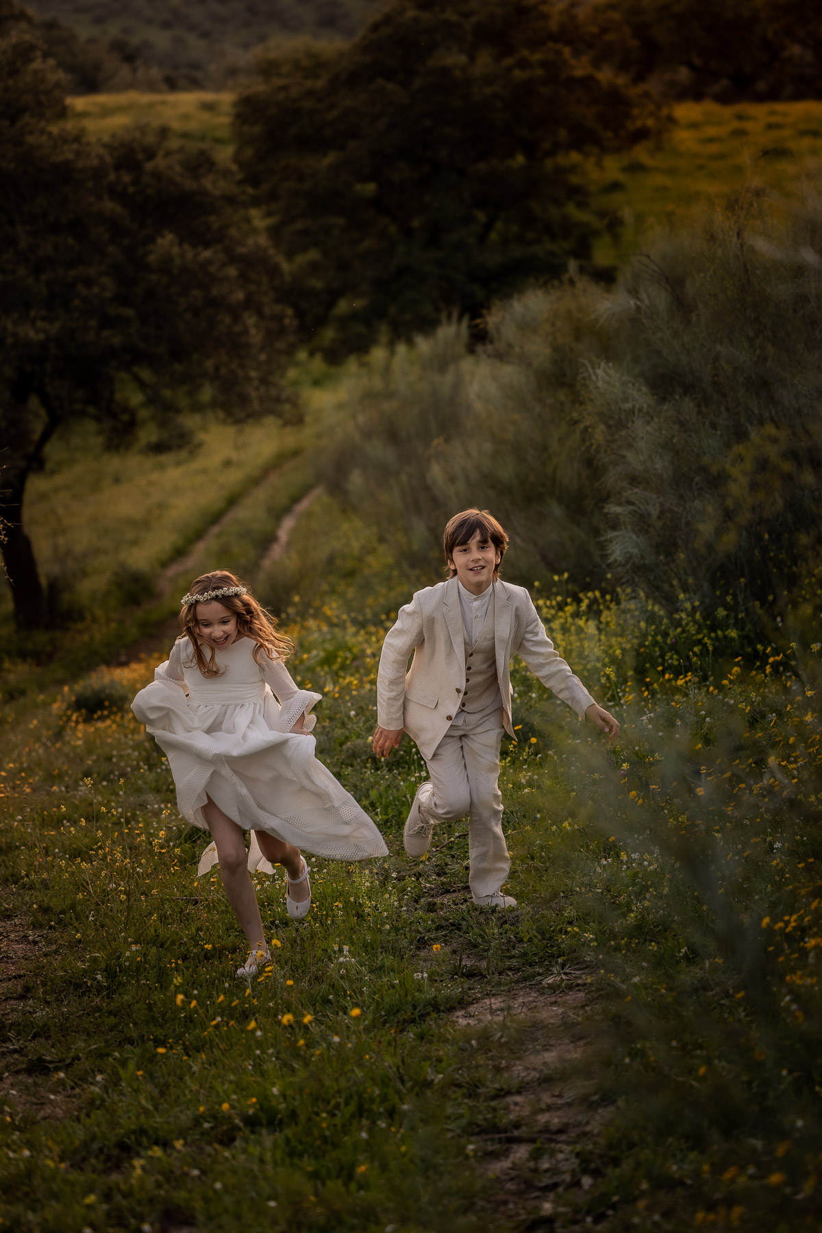 Sesión de fotos de comunión en el Bosque, Cádiz