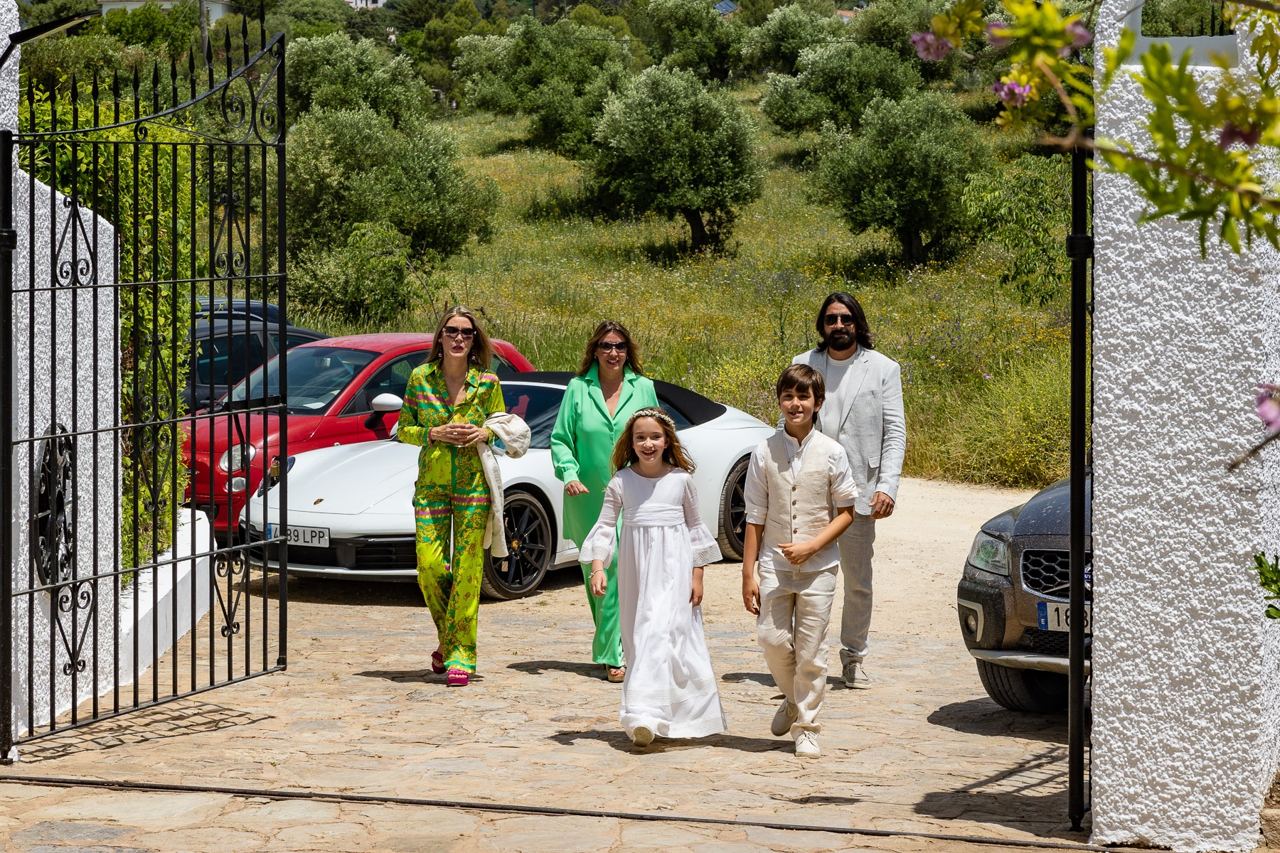 Lllegada a la Celebración de la Primera Comunión de María José, El Bosque (Cádiz)