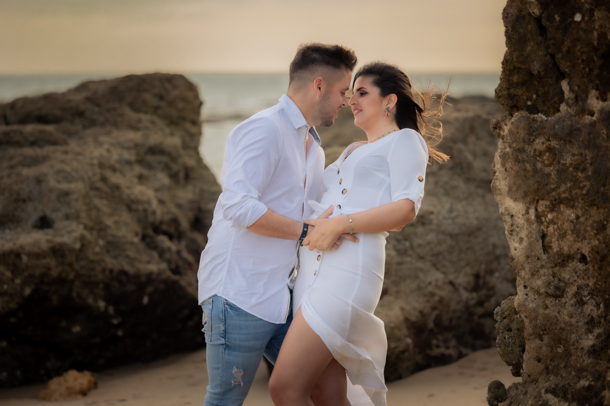 Sesión de fotos de preboda en la playa
