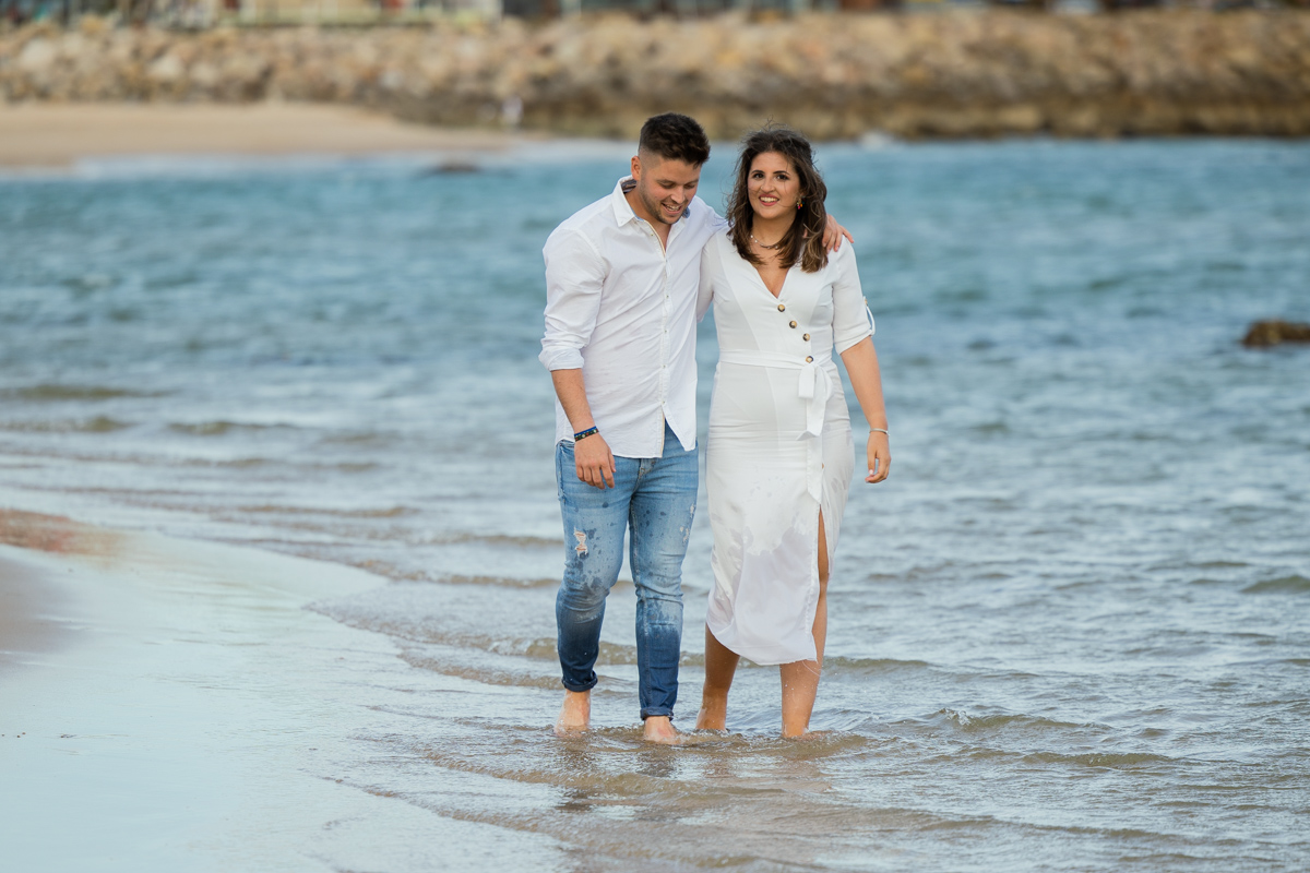 Sesión de fotos de preboda en la playa