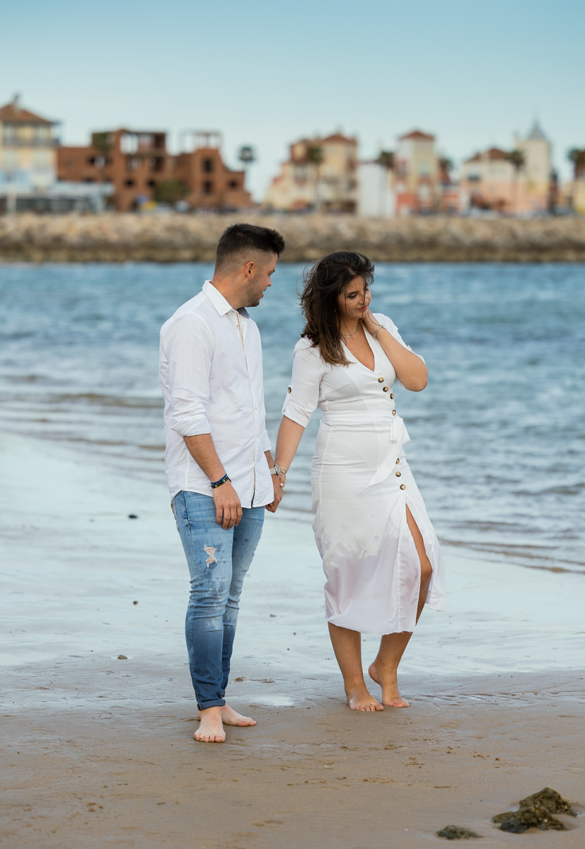 Sesión de fotos de preboda en la playa