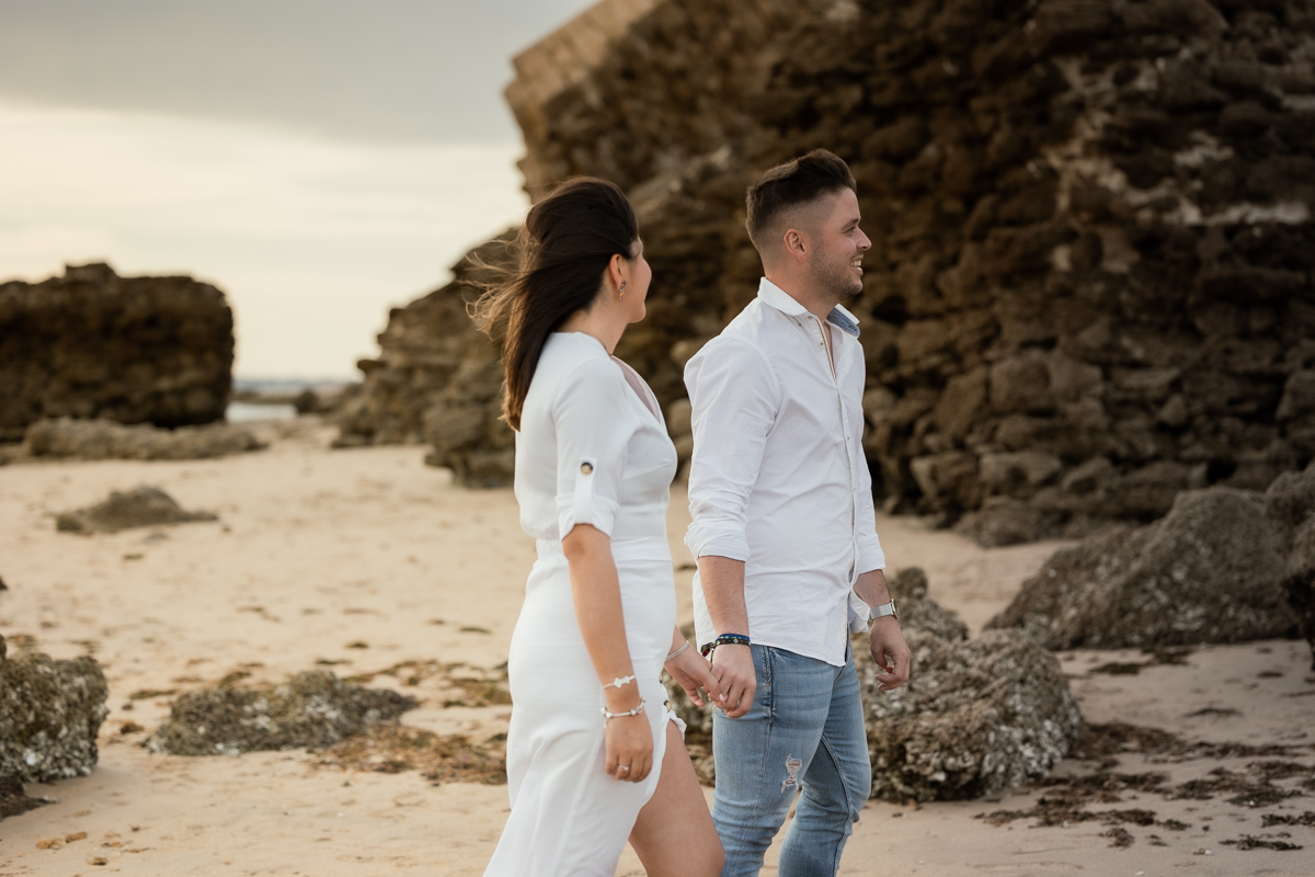 Sesión de fotos de preboda en la playa