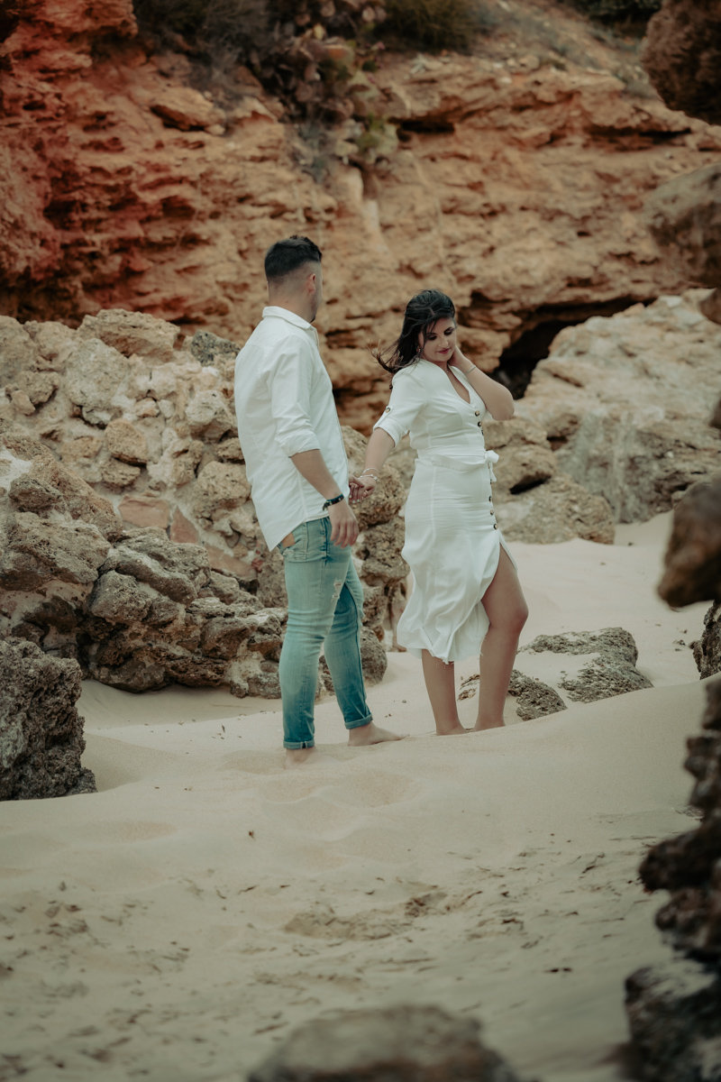Sesión de fotos de preboda en la playa
