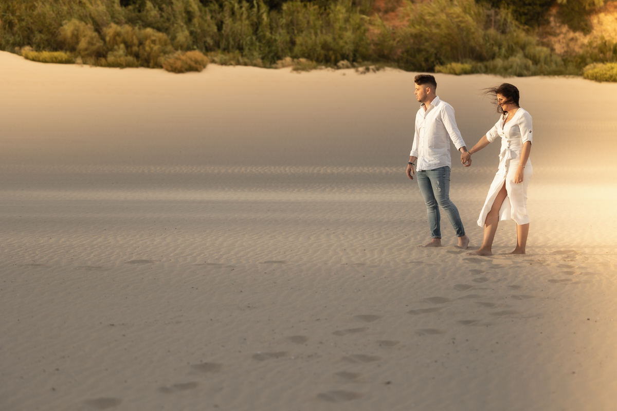 Sesión de fotos de preboda en la playa