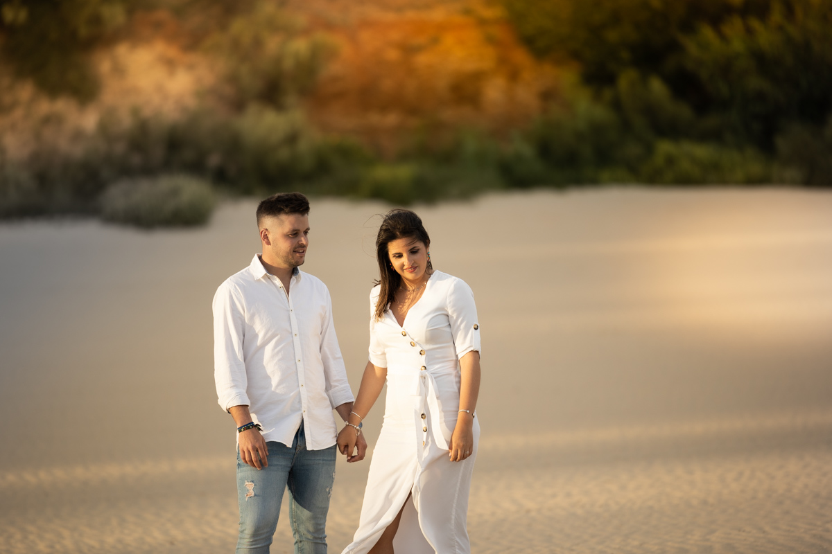 Sesión de fotos de preboda en la playa
