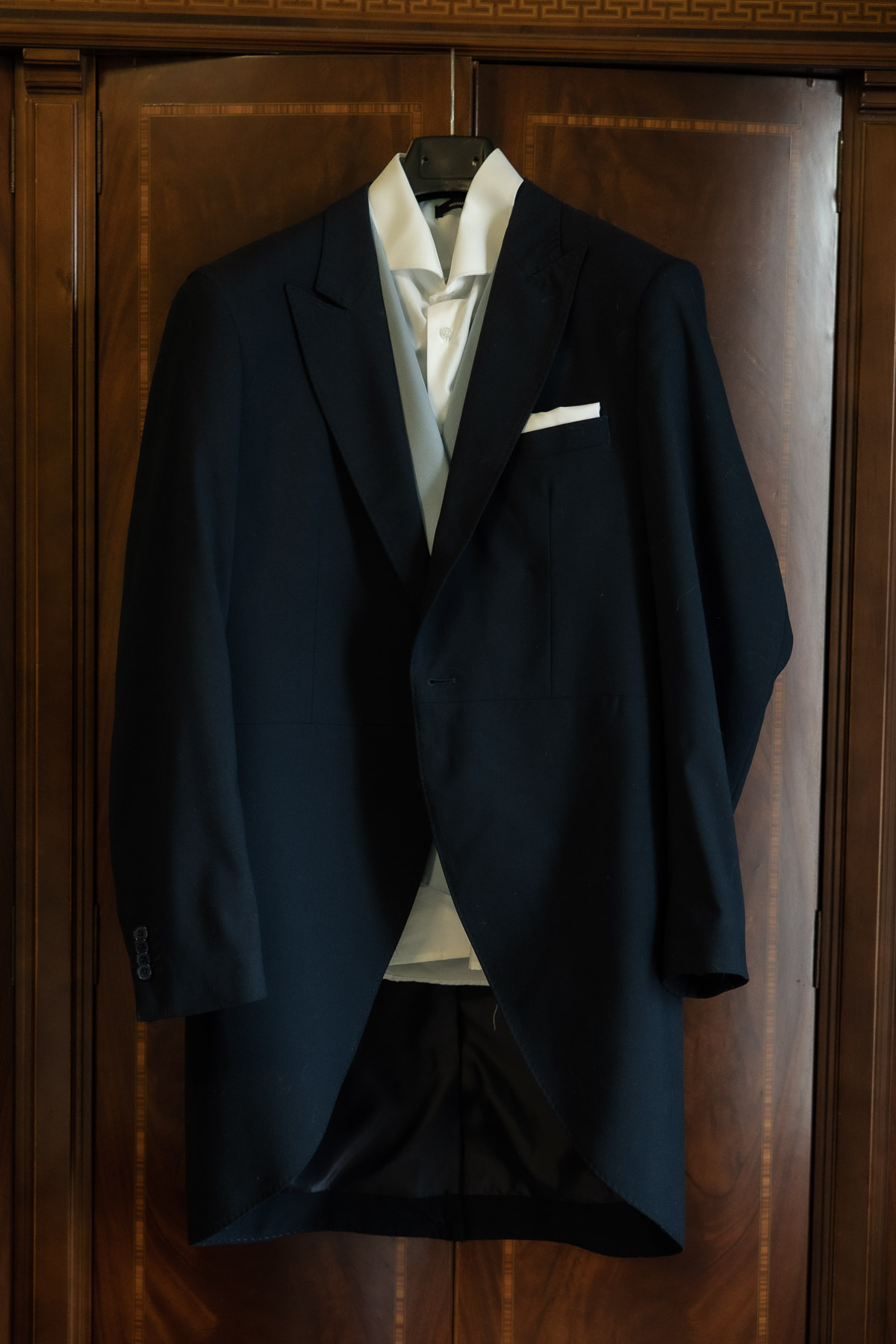 Chaqué del novio. Boda de  Manuel y Ara en Sevilla