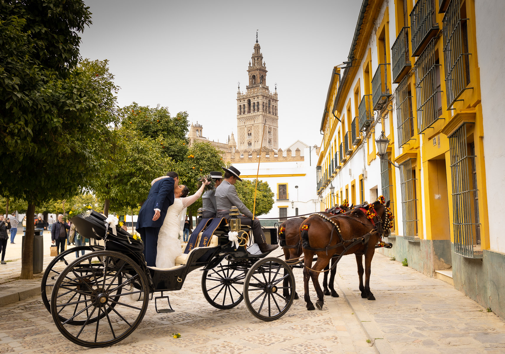 Fotos de boda de Ara y Manuel en el Patio de Banderas de Sevilla