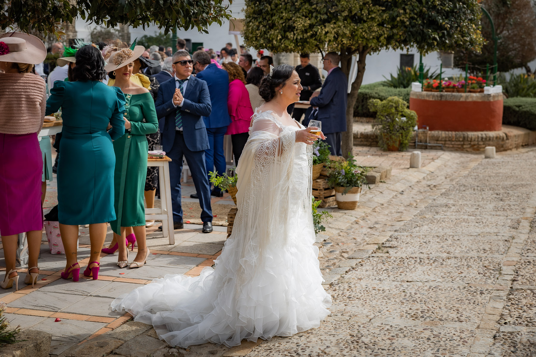 Celebración de la boda de Ara y Manuel en Hacienda Torre de Arcas, Bollullo de la Mitación, Sevilla