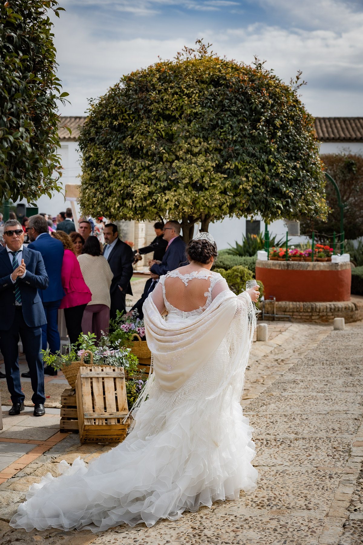 Celebración de la boda de Ara y Manuel en Hacienda Torre de Arcas, Bollullo de la Mitación, Sevilla