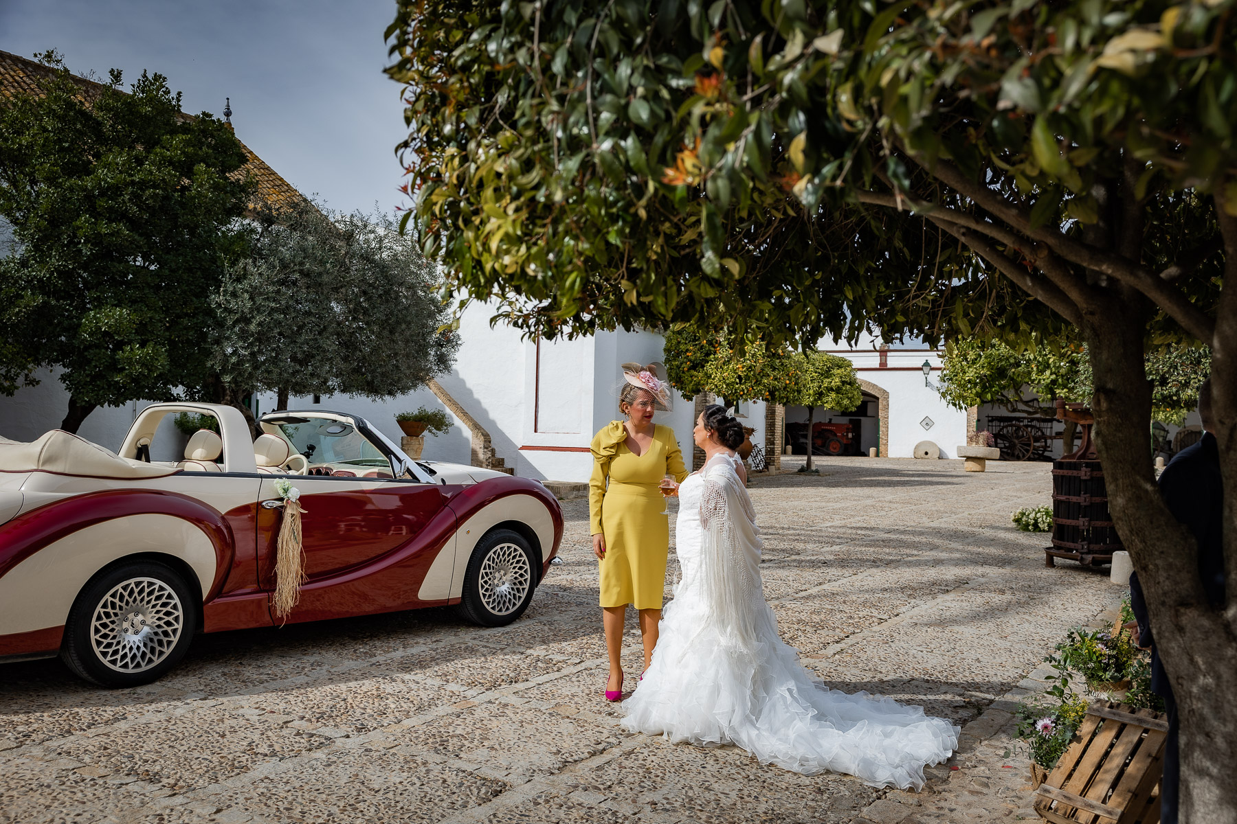 Celebración de la boda de Ara y Manuel en Hacienda Torre de Arcas, Bollullo de la Mitación, Sevilla