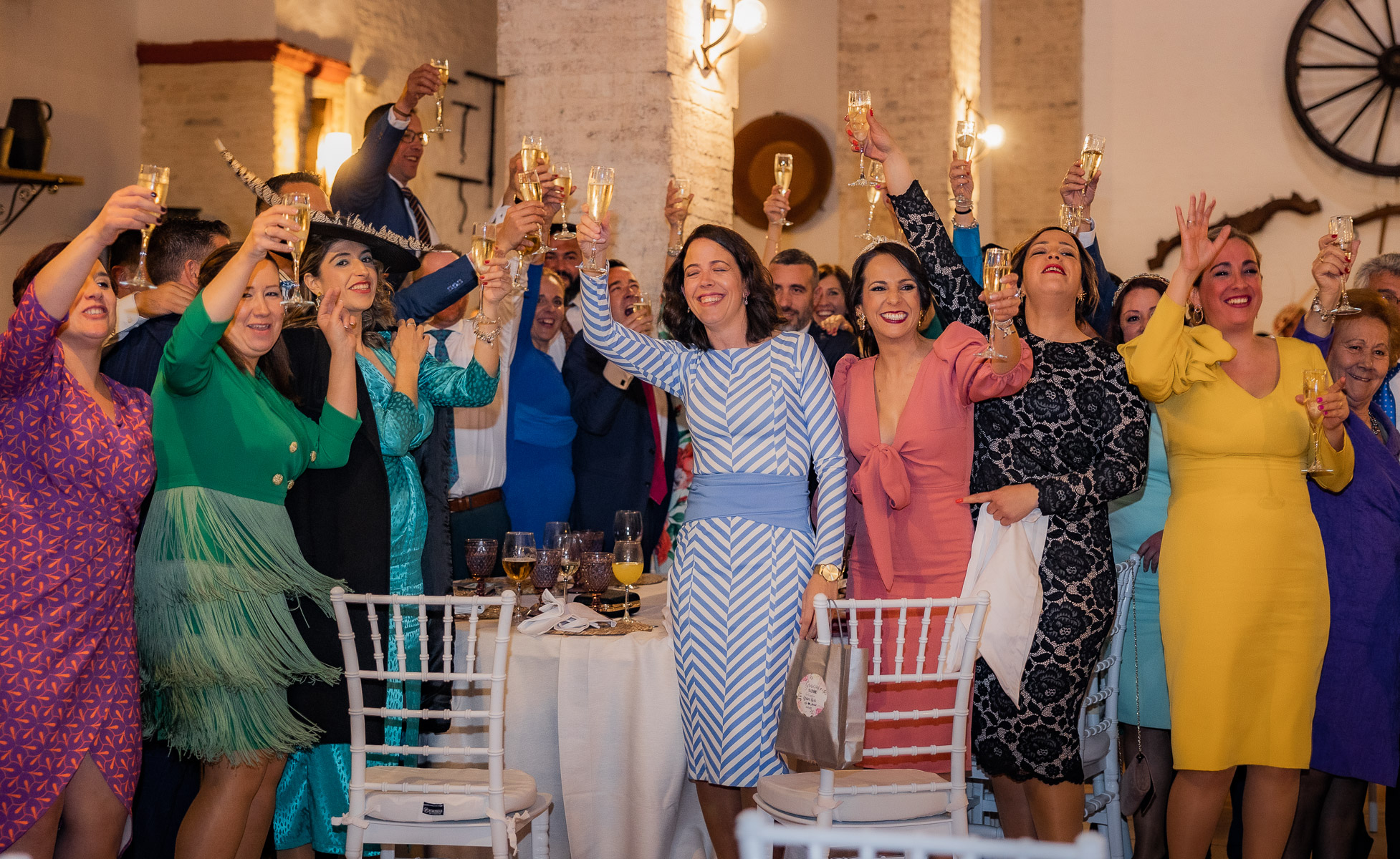 Celebración de la boda de Ara y Manuel en Hacienda Torre de Arcas, Bollullo de la Mitación, Sevilla