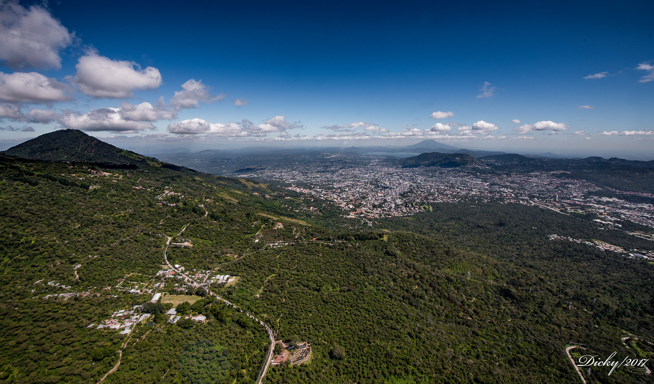 Panoramica Ciudad San Salvador, Lago de Ilopango , Volcán de San Vicente