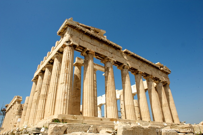 El Partenón, Atenas, Grecia. 